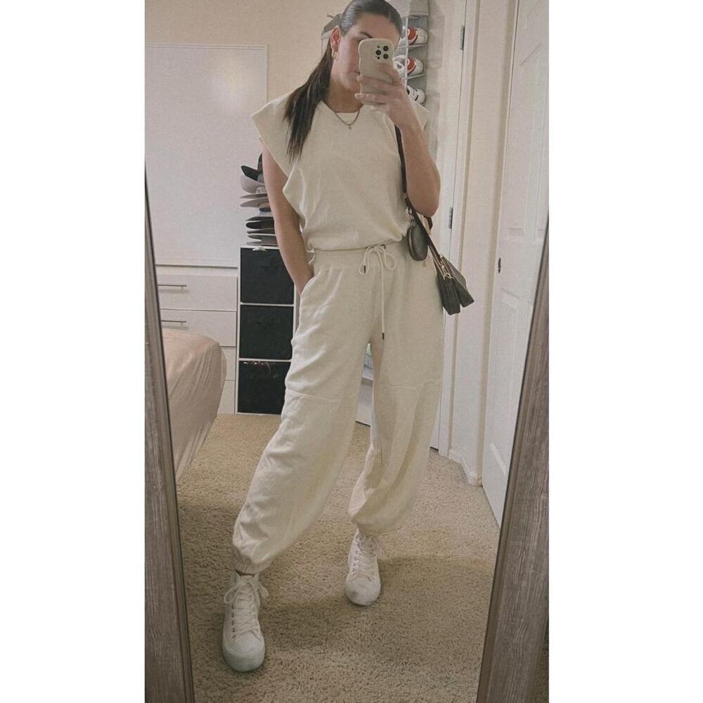 Cream free people jumpsuit - Picture 2 of 8